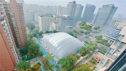 北京首例“基坑氣膜”在西城投用，防塵降噪超“硬核”！